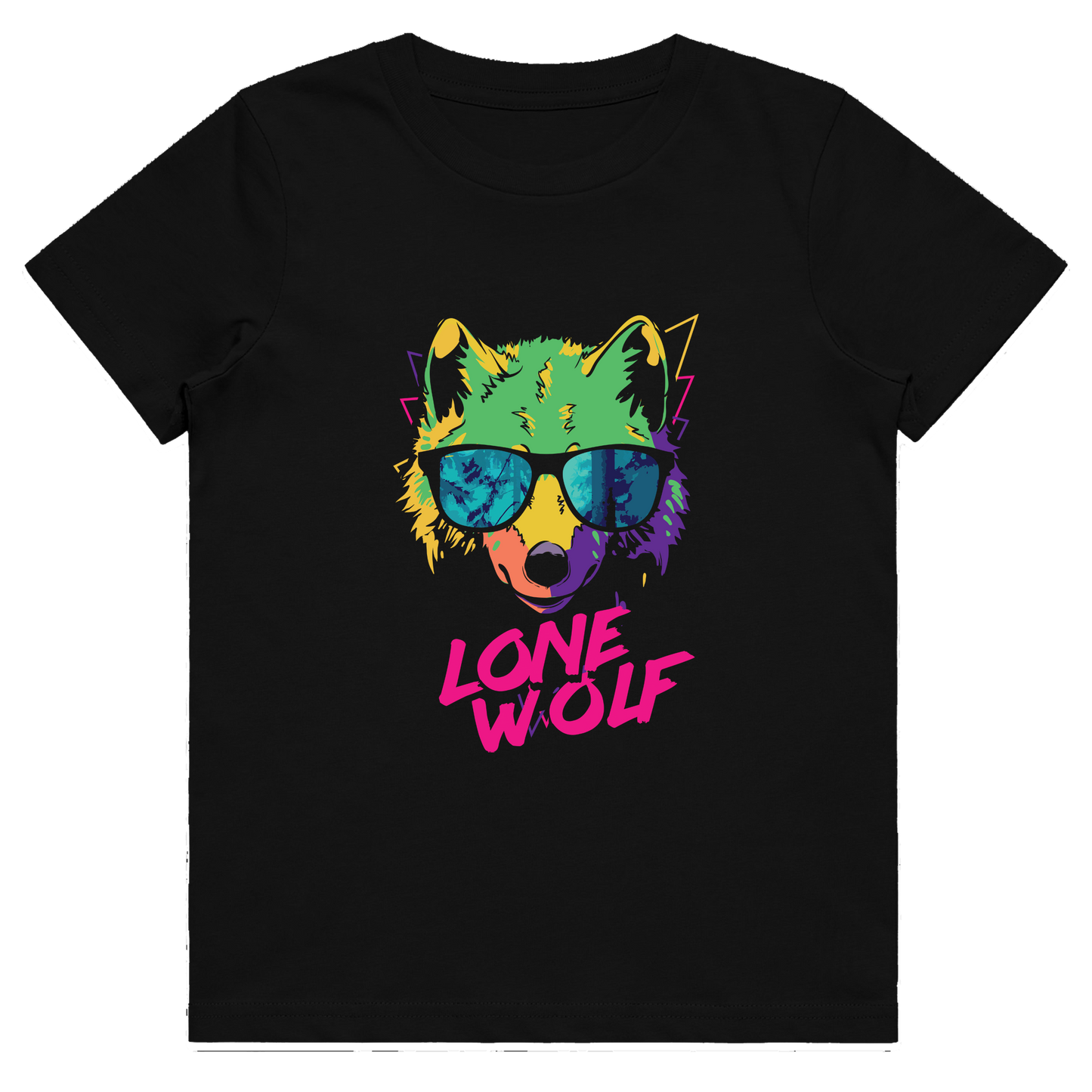 Kid's T-Shirt - Neon Lone Wolf