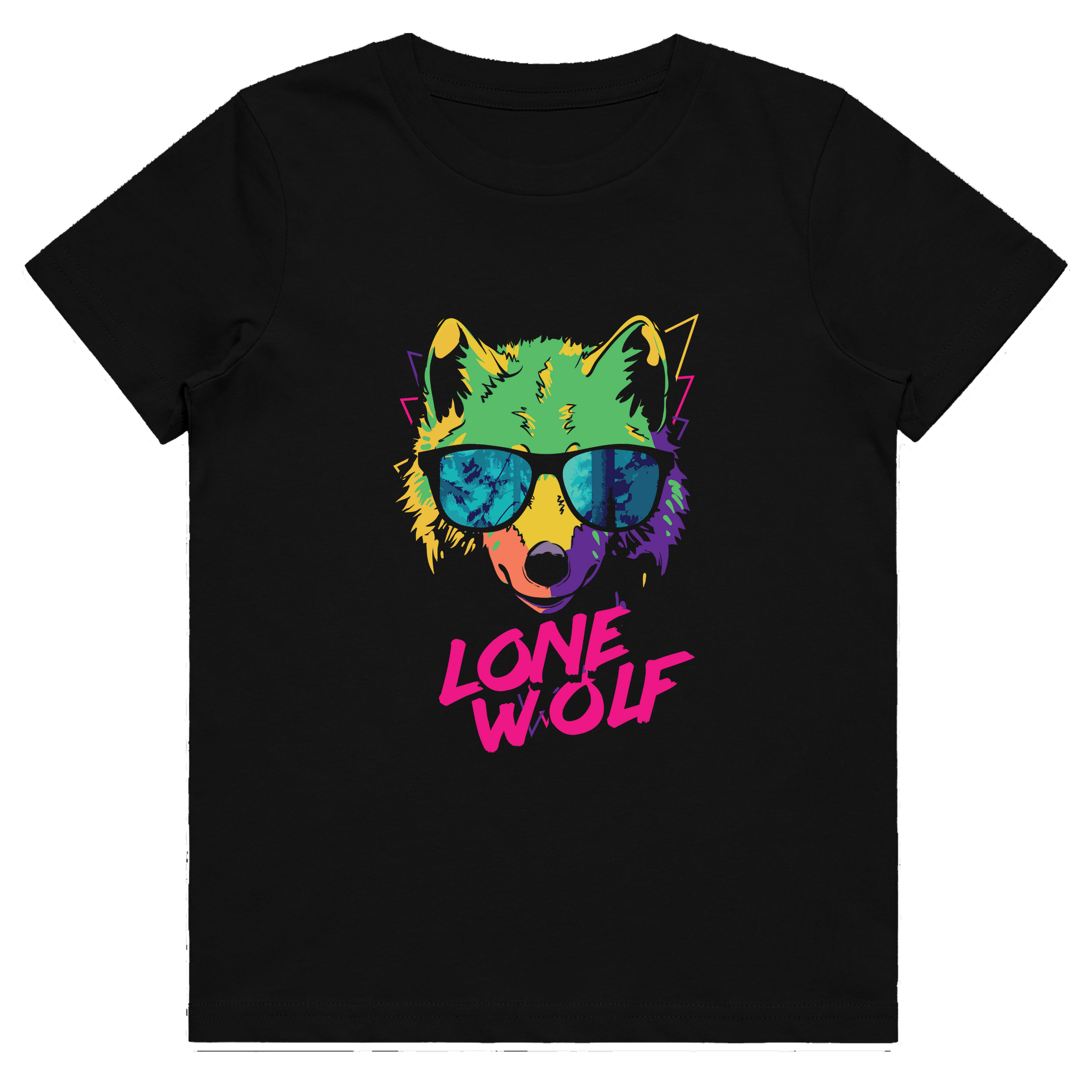 Kid's T-Shirt - Neon Lone Wolf