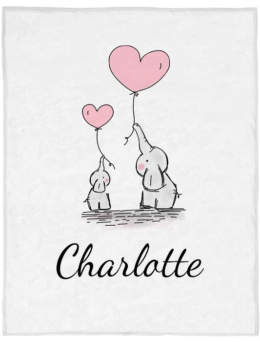 Custom baby blanket design 'Balloons' with name
