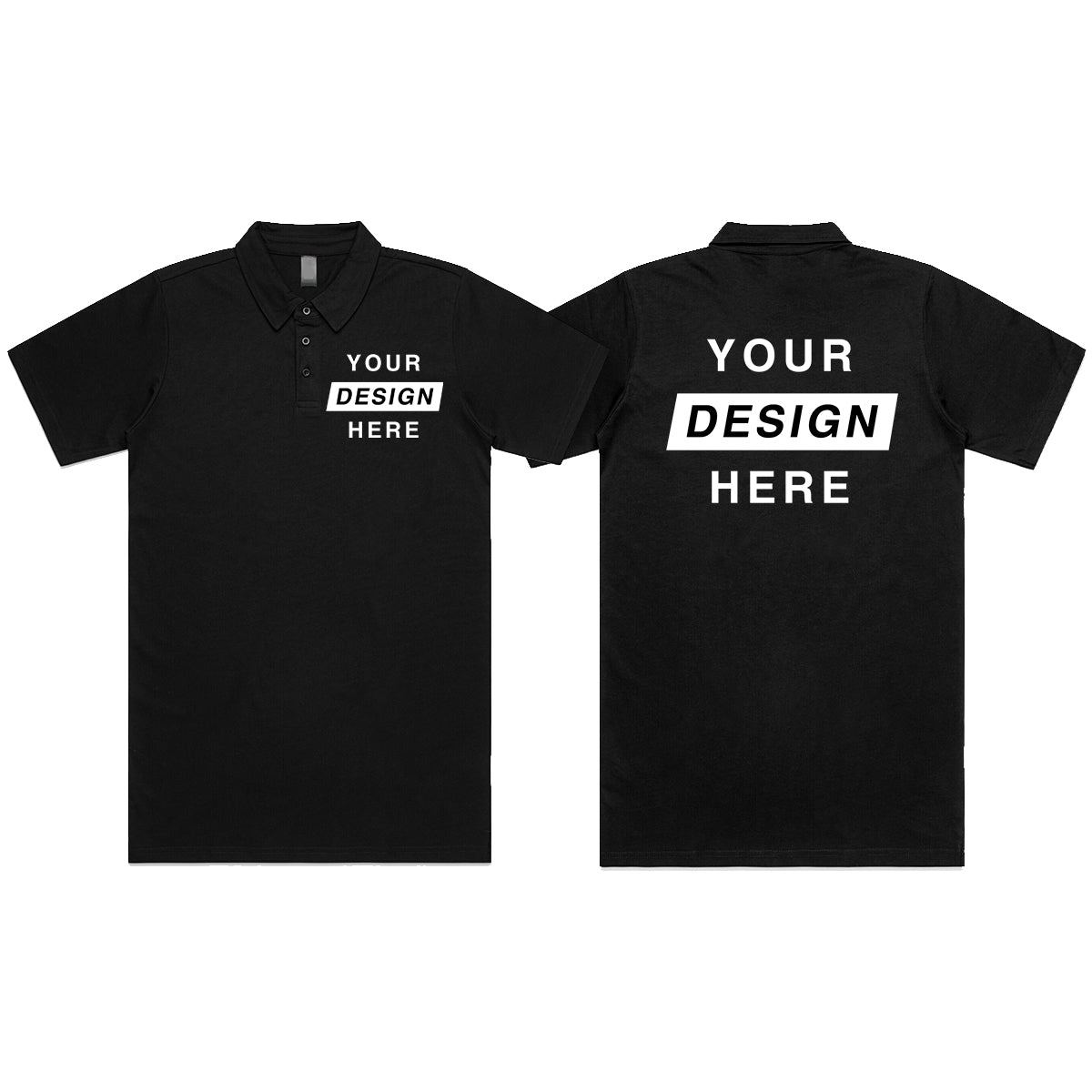 Mens Polo Shirt - Design Your Own - Front & Back