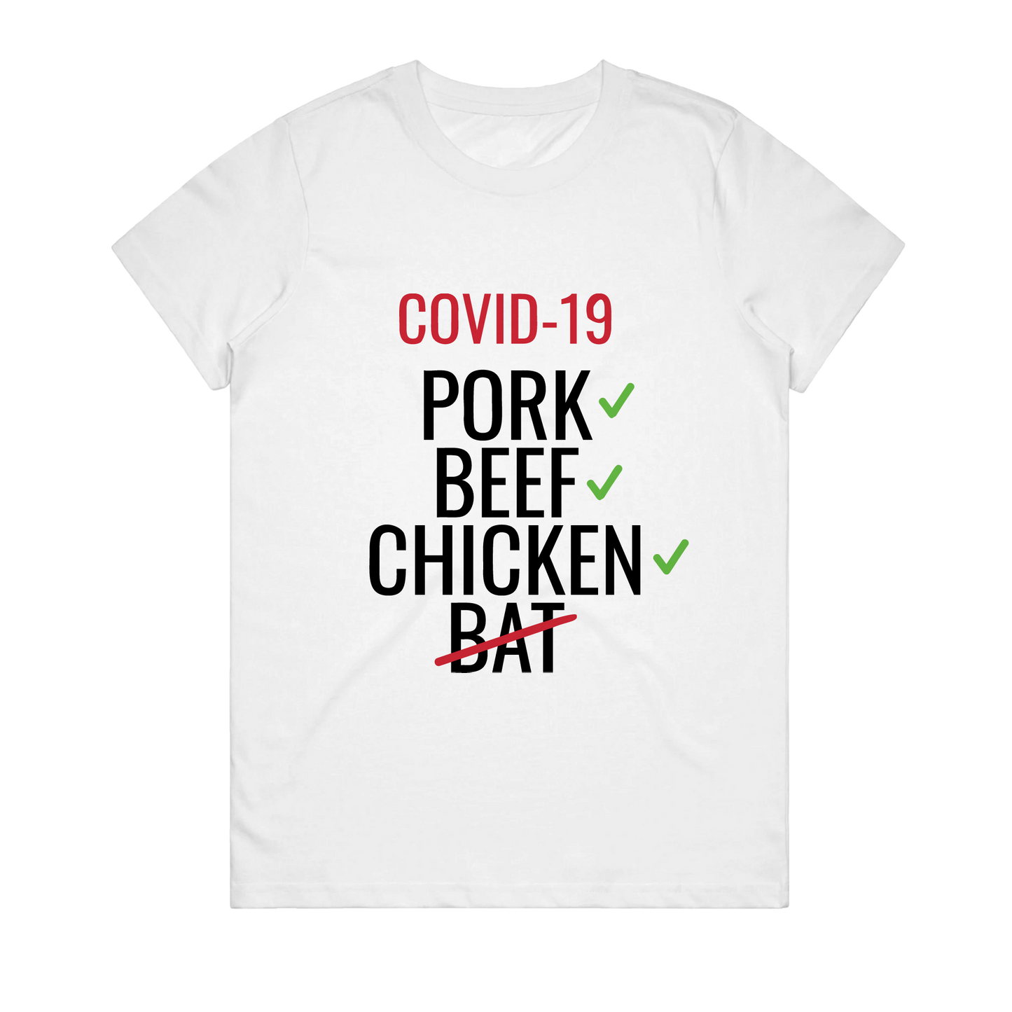 Women's T-Shirt - Pork Beef Chicken Bat