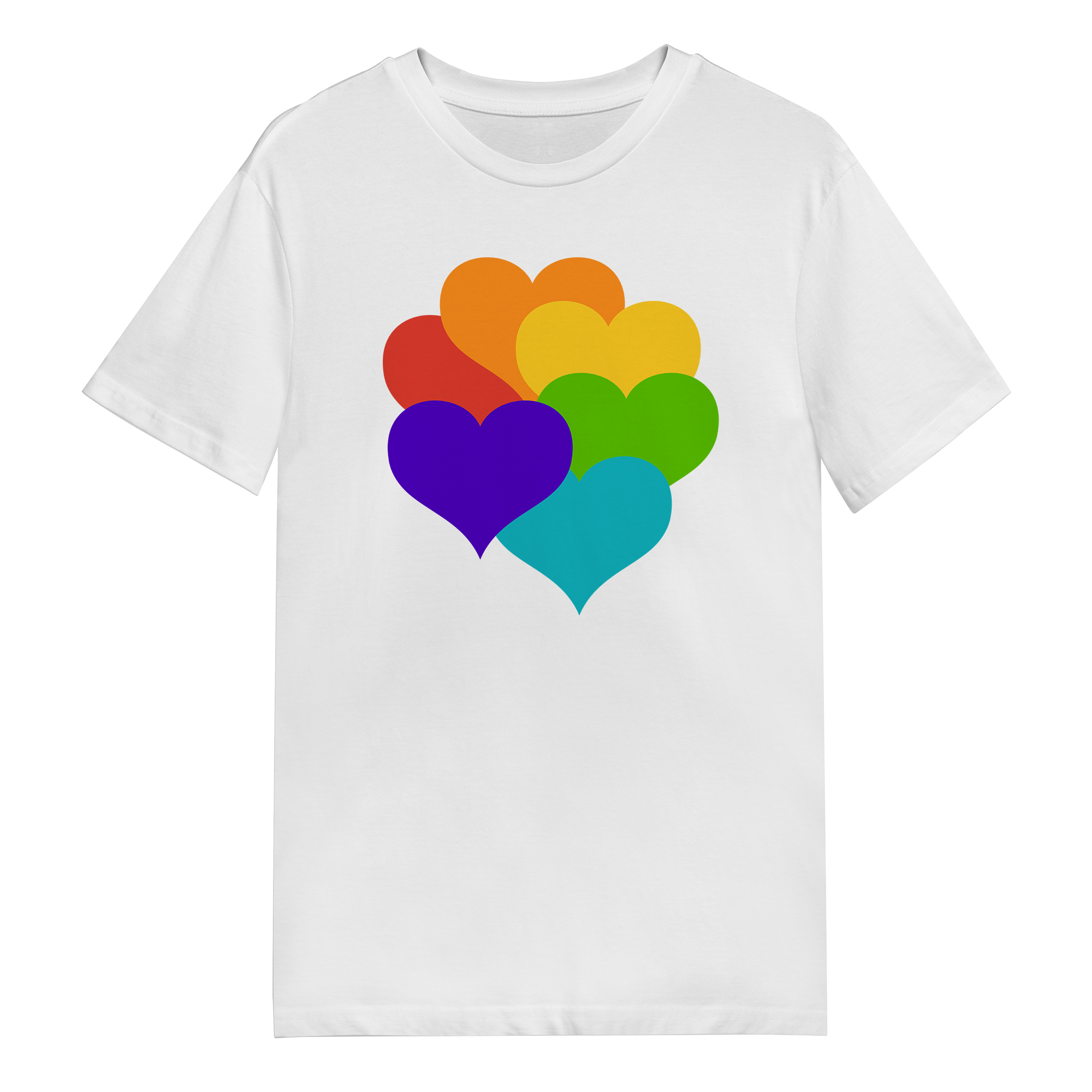Men's T-Shirt - Rainbow Hearts