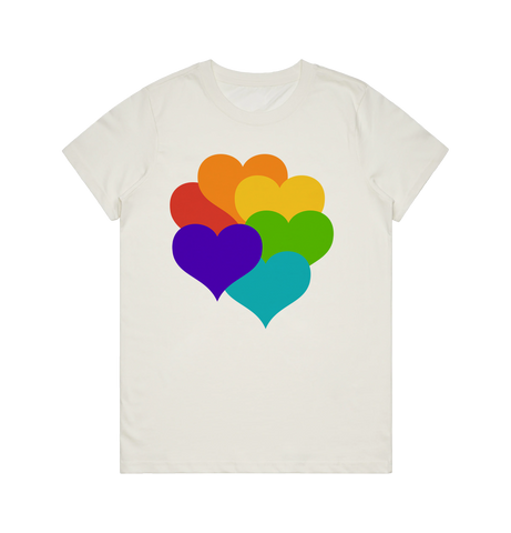 Women's T-Shirt - Rainbow Hearts