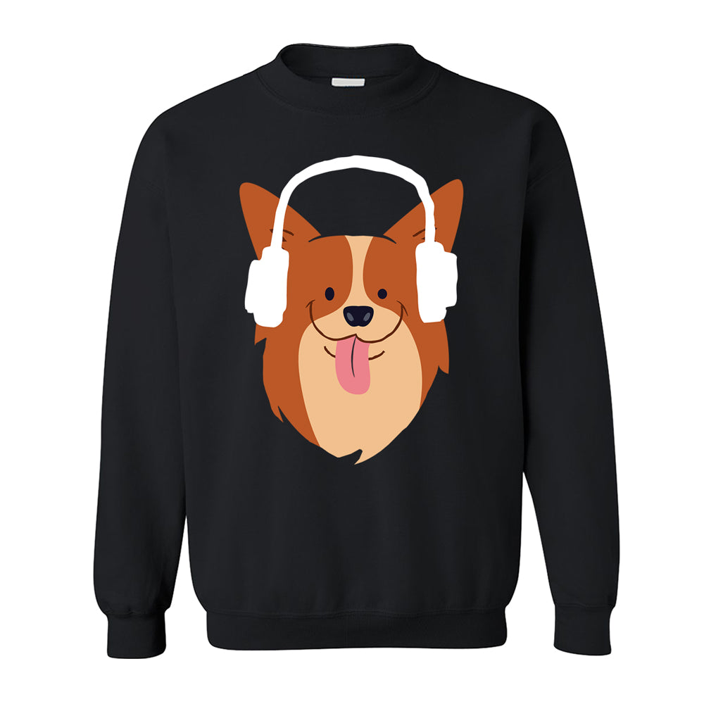 Sweatshirt - Corgi Headphones