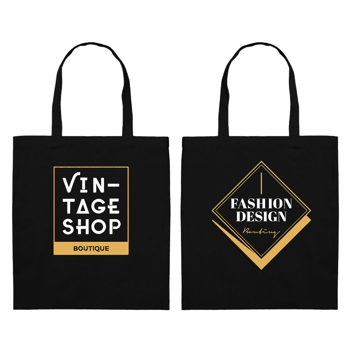 Tote Bag - Regular - Double Sided - Black