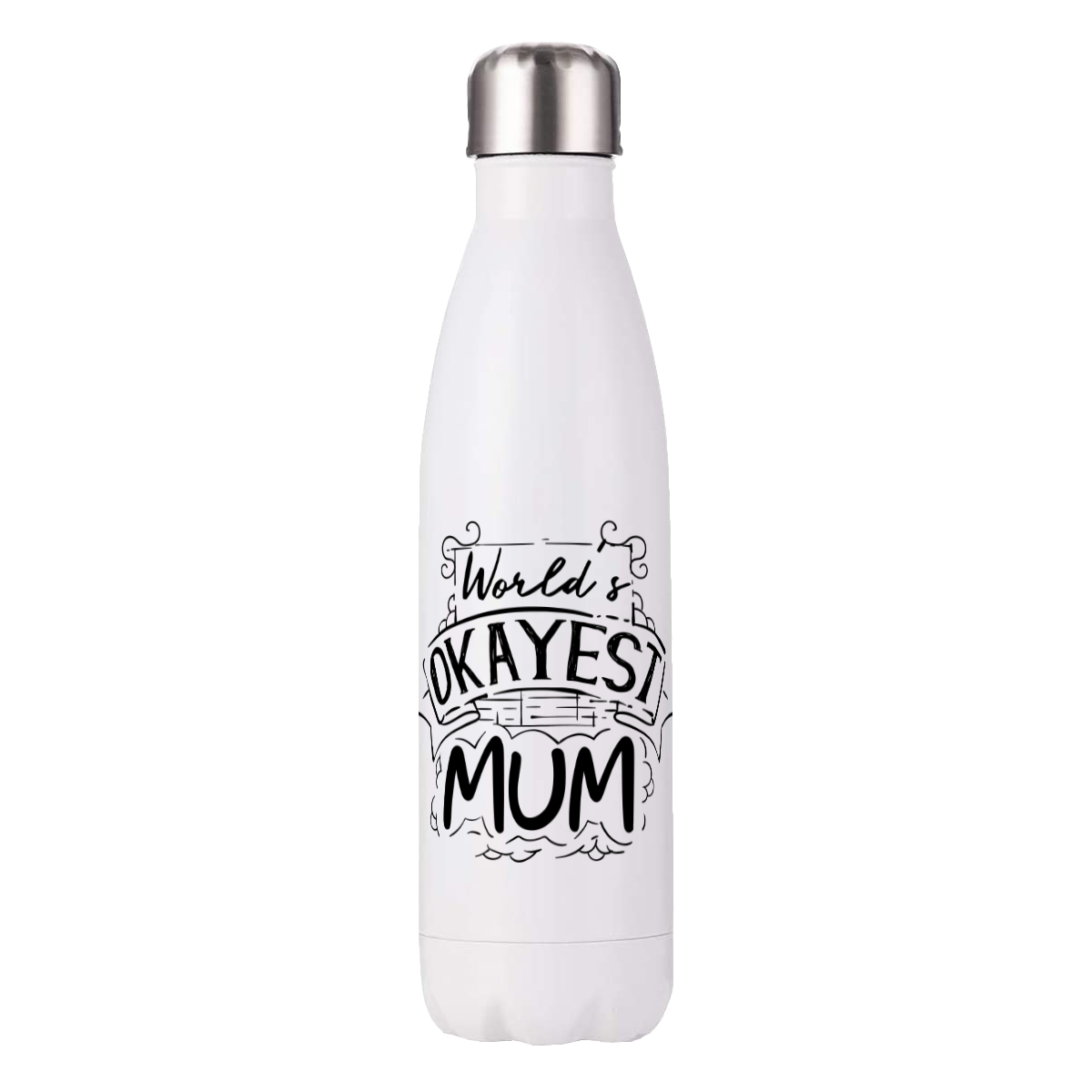 Water Bottle - Worlds Okayest Mom